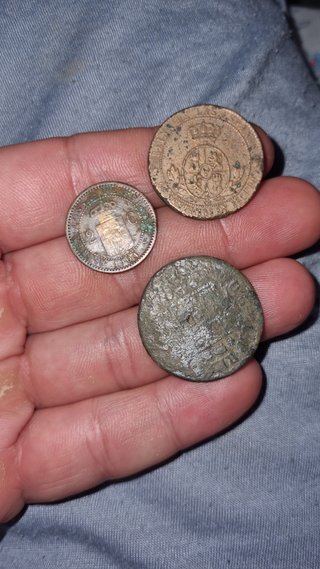 Monedas antiguas variadas lote monedas