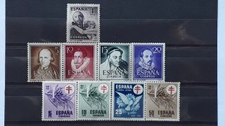 COLECCION SELLOS NUEVOS DE ESPAÑA DE 1950 AL 1959.