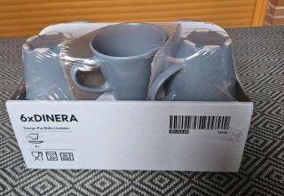 Set 6 Tazas y Platos DINERA IKEA