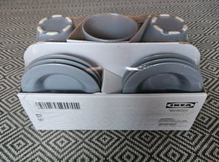 Set 6 Tazas y Platos DINERA IKEA