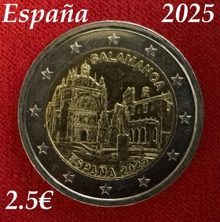 Moneda 2€ España 2025 Salamanca