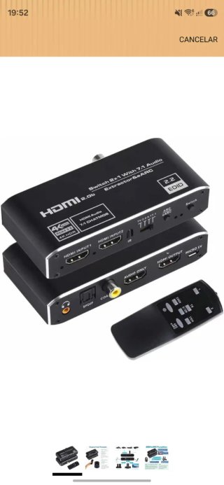 Extractor de Audio HDMI 2.0b sonido digital
