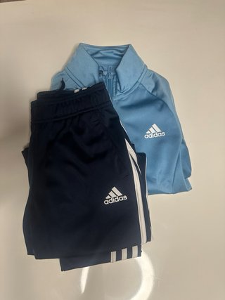 Abito sportivo Adidas bambino blu e bianco