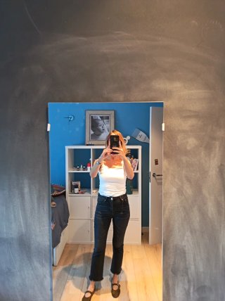 Pantalón Vaquero Gris Algo Bonito Talla M