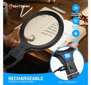 NUEVO‼️Lupa con Luz LED Recargable