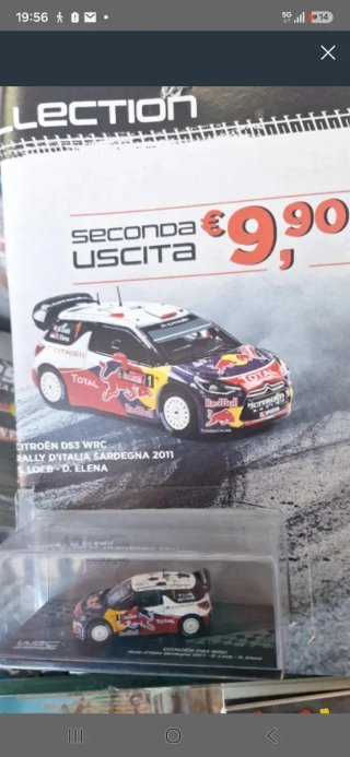Modellino Citroën DS3 WRC Rally Sardegna 2011