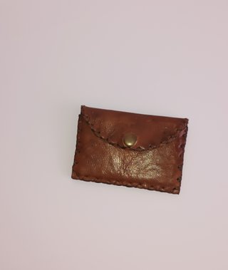 Carterita de piel envejecida.  Artesanal 100%