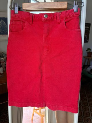 Falda vaquera roja