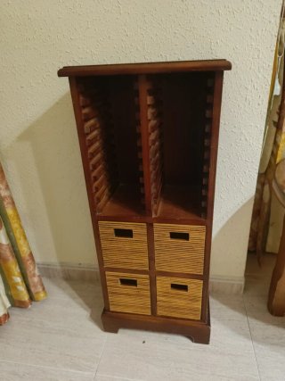 Mueble Auxiliar Madera y Bambú