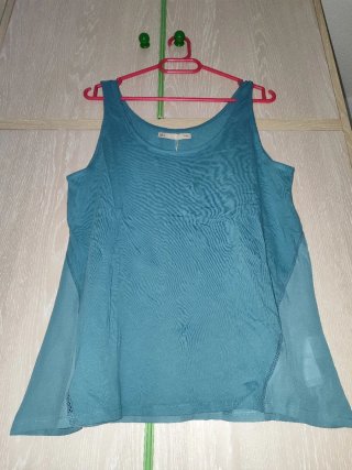 Camiseta tirantes azul talla única