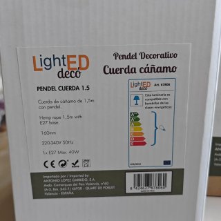 Set Lámpara Colgante Cristal Pera LightED deco