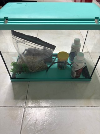 Acuario 40L color turquesa