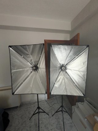 2 Focos Estudio PowerExtra Con Trípode Y Softbox.