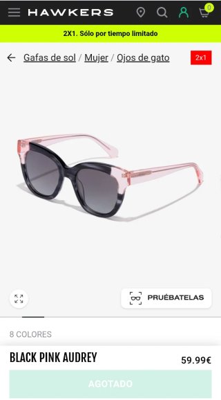 Gafas de sol Hawkers Black Pink Audrey