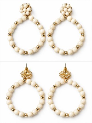 Pendientes de Aros con Cuentas