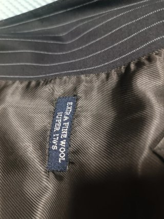 Completo giacca e pantaloni uomo blu notte e bianc