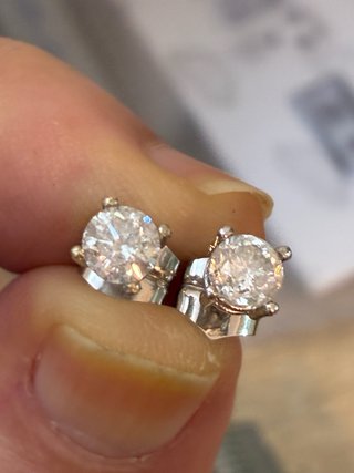 Pendientes Oro 18k Diamantes Naturales 1.06 Ct