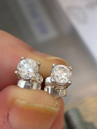 Pendientes Oro 18k Diamantes Naturales 1.06 Ct