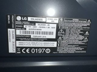 TV LG 55 Pulgadas 3D Smart TV 55LA690S-ZB