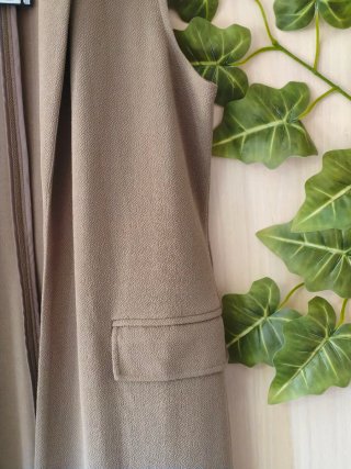 Chaleco Largo Estilo Blazer Pieces Nuevo talla S