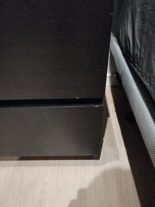 2 mesitas de noche Malm negras