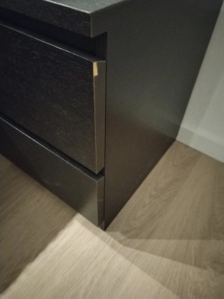2 mesitas de noche Malm negras