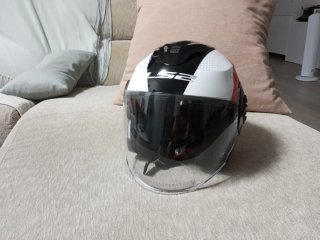 Casco Moto LS2 Verso Negro/Blanco/Rojo