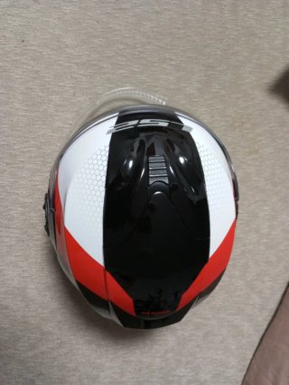 Casco Moto LS2 Verso Negro/Blanco/Rojo