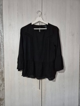 Camisa Atmosphere Talla L/40 Negra Encaje