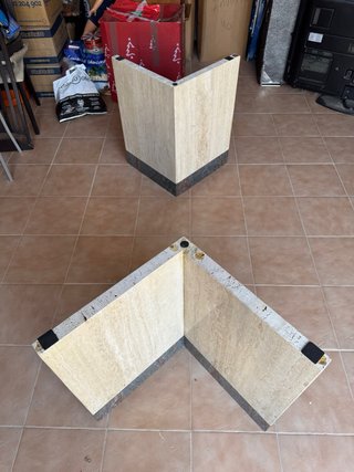 Mesa de mármol ovalada