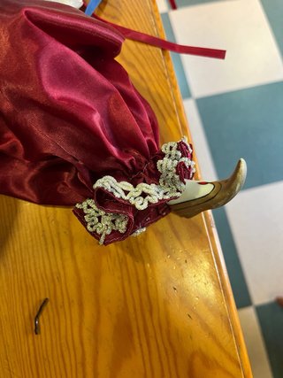 Muñeca de porcelana Arlequín vintage Terciopelo