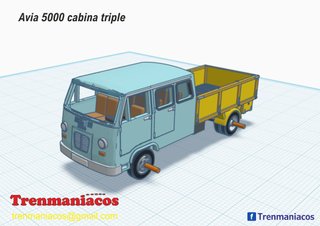 3D Design 1/87 - H0 Camión AVIA 5000 Cabina Triple