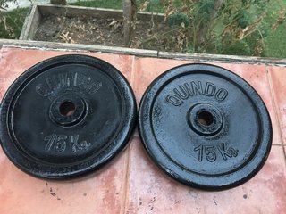 2 Discos Pesas QUINDO 15 kg 30mm