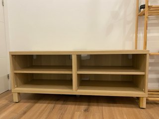 Mueble TV Besta Ikea madera tipo roble