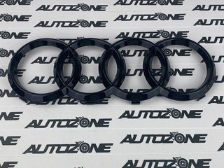 Emblema Audi negro brillo para parrilla 273x95 mm