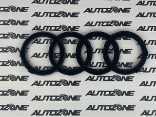 Emblema Audi negro brillo para parrilla 273x95 mm