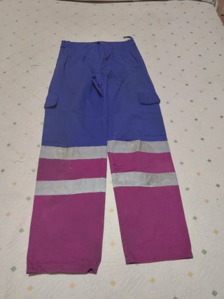Pantalón de Trabajo Azul y Morado Talla 38
