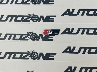 Emblema adhesivo S Line negro para volante de Audi