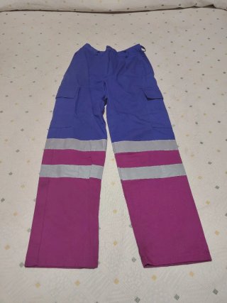 Pantalón de Trabajo Azul y Morado Talla 38