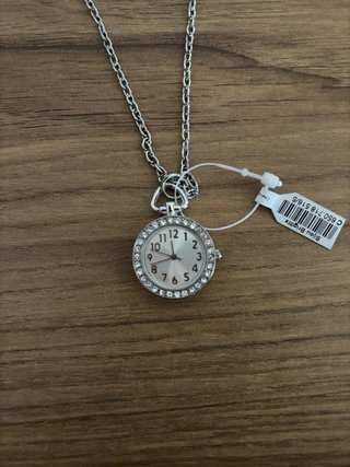 Collar reloj plateado Bijou Brigitte
