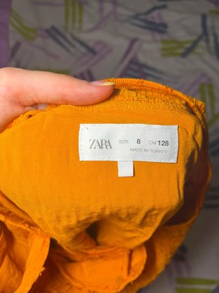Vestido Zara Laranja Tamanho 8 anos (128cm)