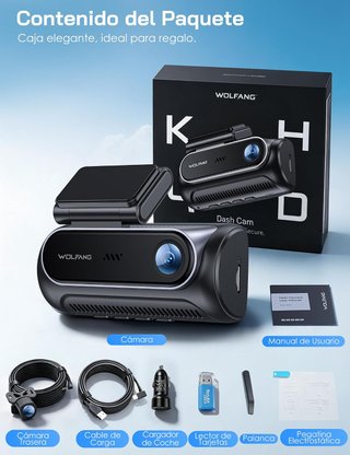 Dashcam WOLFANG WD08 4K+4K Dual Sony STARVIS 2 GPS