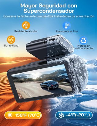 Dashcam WOLFANG WD08 4K+4K Dual Sony STARVIS 2 GPS