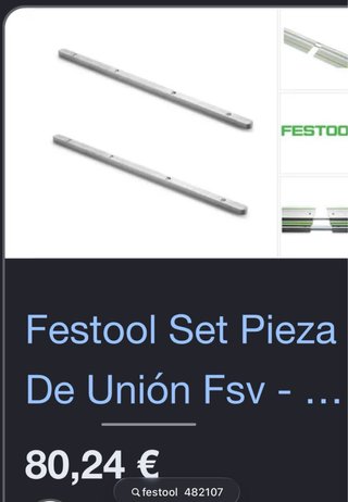 Festool Set Pieza Unión Guías FSV