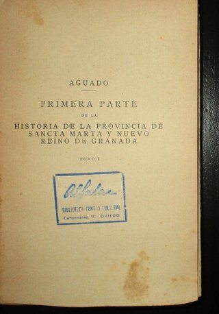 HISTORIA DE LA PROVINCIA DE SANCTA MARTA 1930-31