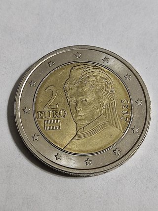 Moneta 2 Euro Austria 2025 FDC Bertha von Suttner