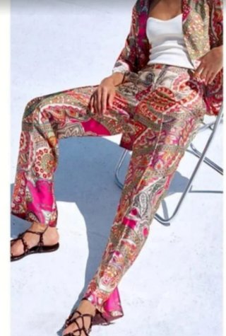 Conjunto Kimono y Pantalón Zara Estampado