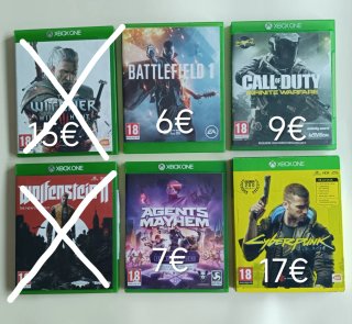 Lote 6 Juegos Xbox One: Cyberpunk, Witcher, Call o