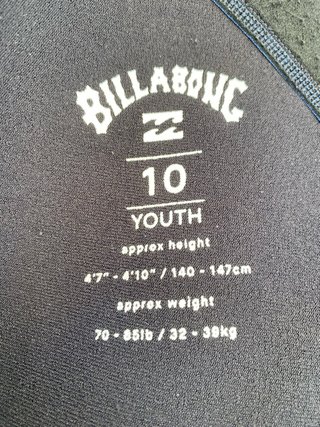 Traje Neopreno Billabong Intruder 10 años