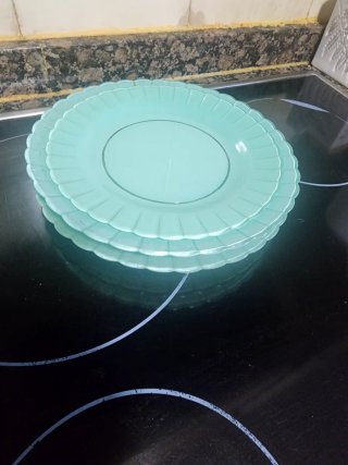 Platos Duralex Vintage Verdes (Set de 3)